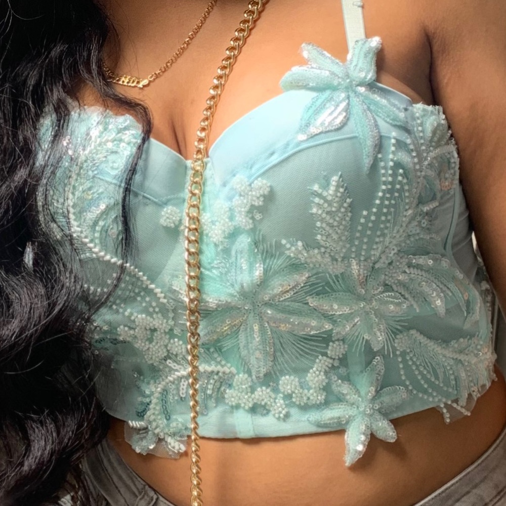 Turquoise bustier - Picture 2 of 2